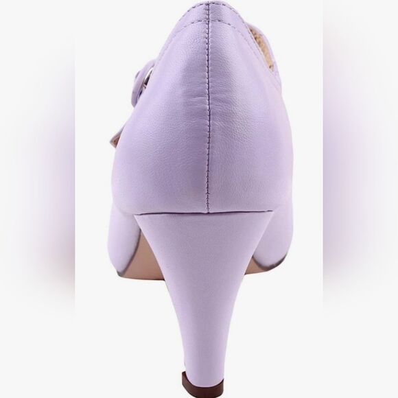 🩵NWOB Chase & Chloe Lavender Kimmy Mary Jane Heels Size 8.5 - Picture 2 of 11